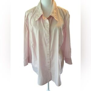 St. John's Bay Women’s Soft Pink Stretch Shirt NWOT  Size 3X